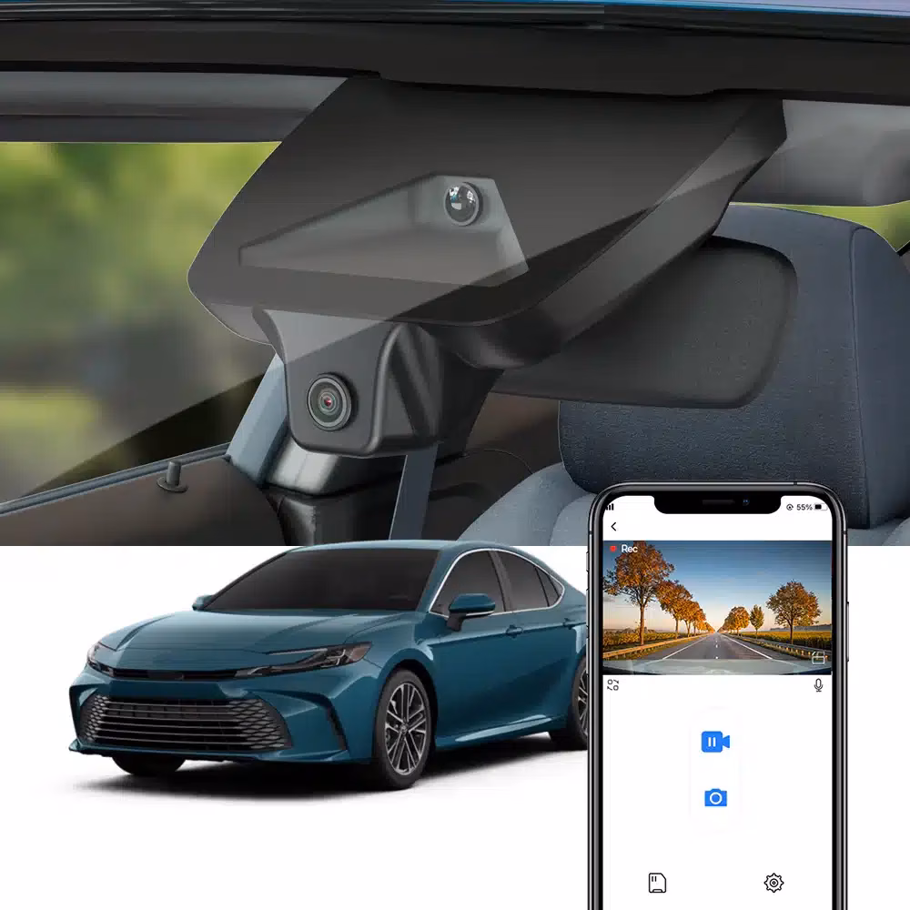 4K FiTCAMX elülső-hátsó DVR kamera, kifejezetten Toyota Camry 2025-höz tervezték