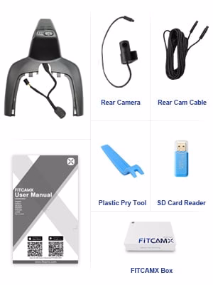 4K DVR kamera FiTCAMX, kifejezetten Mercedes GLE (V167), GLS (X167) 2020-2025 modellekhez. D típus. Fekete. - Image 5