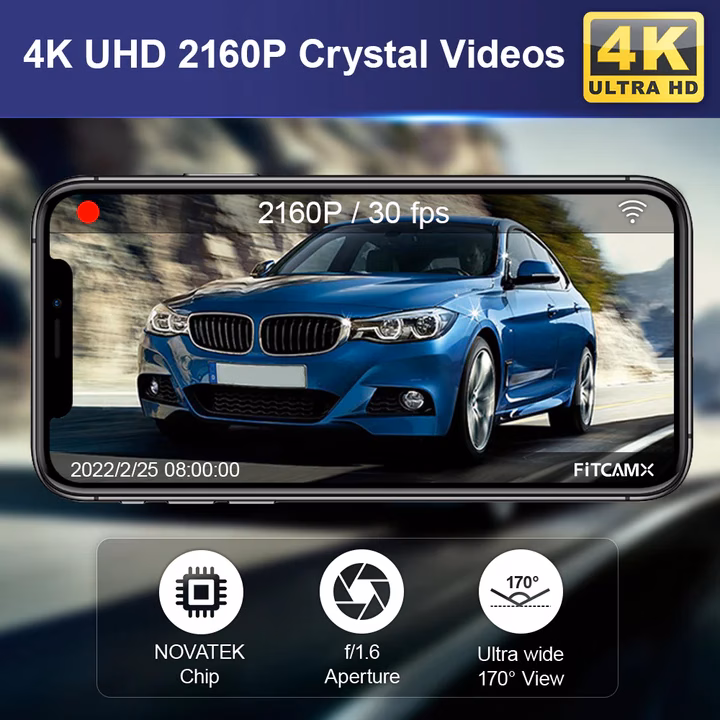 FiTCAMX 4K DVR kamera, kifejezetten a BMW 5/6/7 sorozathoz (GT/G30/G32/G11)