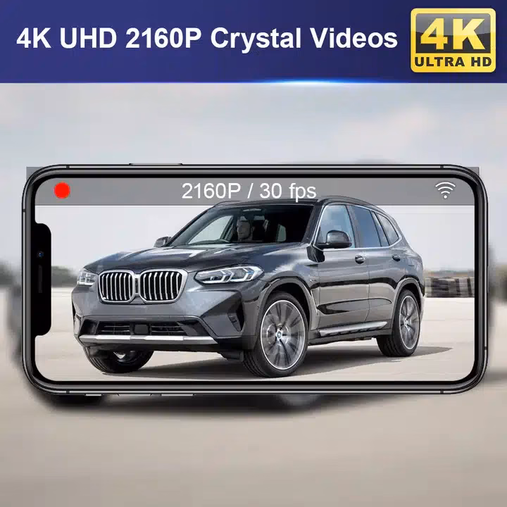 4K DVR-kamera FiTCAMX, kifejezetten a BMW X3, iX3, X3M, G01 (2018–2024) számára tervezve